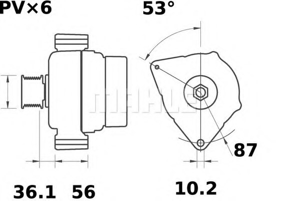MAHLE ORIGINAL MG 47 Alternator